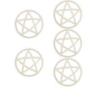 Alipis Pentaculo Altar 5 Piezas Soporte De Piedra Energética Suministro De Sacrificio Decoraciones De Estilo Retro Adornos Rituales del Altar Ornamento Ritual del Altar Montaña Rusa del Altar Madera