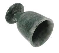 Alipis Pequeña Copa Cáliz de Piedra Natural Verde, Estilo Retro | Patrón Natural, Uso Ceremonial y Bar en Casa, bajo Mantenimiento, Resistente al Desgaste, Estilo Medieval