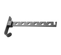 Alipis Perchero De Pared Multiusos Perchas De Terciopelo El Secado Rejilla para Secadora Estante Bolsas Muro Perchas Negras Hundir Reutilizable Junta Bastidores Aluminio Espacial Black