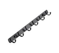 Alipis Perchero de Pared Negro de Ganchos de Aluminio para Baño Cocina Dormitorio Colgador Resistente para Ropa y Toallas Fácil Instalación con Tornillos