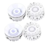 Alipis Perillas de Volumen para Guitarra Eléctrica de Plástico Blanco Escala, Fácil Instalación, Juego de 4 Piezas Modelo Gd77 para Accesorios de Guitarra