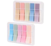 Alipis Pestañas Adhesivas de Índice Extraíbles Pet Semitransparentes en Colores Suaves, Paquete de 4 Cajas (2 Rosa Hada 2 Crema Taro), Etiquetas para Resaltar Lectura y Organización