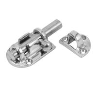 Alipis Pestillo de Seguridad para Puerta, 60x28mm Cerrojo de Barril de Cerradura Deslizante, de Acero Inoxidable, Plata, para Baúles y Armarios, Herraje para Puertas y Ventanas