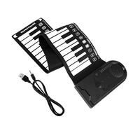 Alipis Piano Electrónico Portátil Enrollable de Teclas Estándar con Volumen para Principiantes Instrumento Musical Plegable Fácil de Transportar y Usar