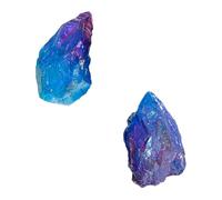 Alipis Piedras de Cristal Naturales de Colores para Decoración de Escritorio y Hogar, Material de Piedra en Forma Aleatoria, Pack de 2 Piezas Únicas y Hermosas