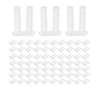 Alipis Piezas de Repuesto para Gafas sin Montura, Tapones Dobles Plásticos Transparentes, 200 Unidades, 1.7X0.8X7.0 CM, Accesorios para Reparación y Montaje en Casa