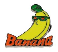 Alipis Pin de Solapa Esmaltado Forma de Plátano Amarillo, Broche de Aleación Ligero y Decorativo para Mochilas y Chaquetas Día Camisa Banana
