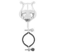 Alipis Pinza para Partituras de Lira para Clarinete y Oboe, Clip Metálico Portátil Color Plata, Soporte Plegable Seguro para Banda de Música y Uso en Marchas, Accesorio Ligero