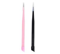 Alipis Pinzas Adhesivas para Uso Profesional para Decoración de Uñas Herramienta de Prensado de Acero Inoxidable, Diseño de Doble Cabeza Portátil Pack de 2 Piezas para Manicura