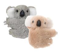Alipis Pinzas Cabello de Koala 2 Unidades 1 Caqui 1 Gris de Peluche Pequeñas Pinzas para Mujeres Cabello Fino Clips Únicos para Uso Diario y Ocasiones Obsequios