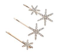 Alipis Pinzas Cabello Forma de Estrella y Gemas de Imitación para Mujer Set de 3 Unidades Color Dorado Accesorios para Peinados de Boda y Fotografía