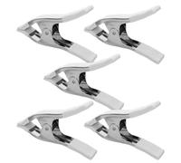 Alipis Pinzas de Resorte Metálicas de 15 Cm para Soporte de Fondo Fotográfico, 5 Piezas Recubrimiento de Pvc, Abrazaderas Resistentes para Estudio y Exteriores