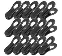 Alipis Pinzas para Colgar Ropa Negras de Plástico Resistentes, Clips Multiusos para Perchas de Plástico Redondas, 50 Unidades para Organizar Ropa, Corbatas y Pañuelos en Hogar