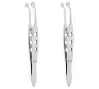 Alipis Pinzas para Masaje de Glándulas de Meibomio Punta Redonda de Acero Inoxidable 2 Unidades para Desobstruir Párpados y Aliviar Ojos Secos Herramienta Profesional para Cuidado