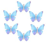 Alipis Pinzas Pelo Diseño de Mariposas Azules y Moradas, 6 Piezas de Acero Inoxidable, Cómodas y Resistentes para Niñas en Fiestas y Regalos