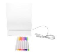 Alipis Pizarra Luminosa LED de Acrílico para Escribir, Cartel Portátil | Superficie Borrable sin Residuos, Alta Visibilidad en Luz Baja, Incluye Rotuladores Borrables White