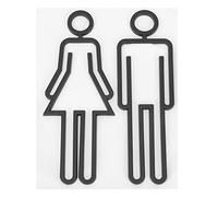 Alipis Placas De Señalización Para Lavabos Letreros Con Calcomanías Para Baño Letrero Para Inodoro Y Femenino Letrero Para Puerta Lindo Adhesivo