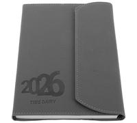 Alipis Planificador Diario 2026 Gris Página por Día Cuaderno Organizador Personal para Oficina y Escuela Libreta Compacta para Gestión de Citas y Calendario