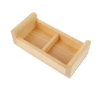 Alipis Plato Rectangular de Madera para Sushi Sashimi Divisores 2 Compartimentos, Bandeja Clásica Japonesa para Servir Comida en Restaurante y Hogar, Suministro de Cocina Funcional