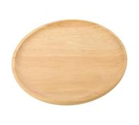 Alipis Plato Redondo de Madera para Servir Bandeja de Charcutería y Postres Bandeja de Madera de Caucho para Pizza y Frutas