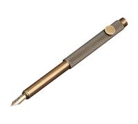 Alipis Pluma Estilográfica Retro de Latón Mini con Punta Fina 0,5 Mm, Bolígrafo Artístico para Caligrafía y Escritura Escolar, Instrumento Portátil para Oficina, Escuela y Uso Diario