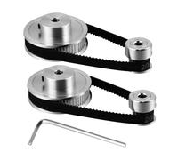 Alipis Poleas Sincronizadas para Impresora Reductor de Anodizado Ruedas Dentadas de Alta Precisión con Correa Resistente y Tornillos Incluidos Kit Completo para Transmisión sin