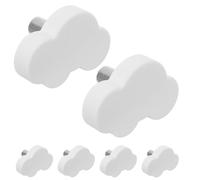 Alipis Pomos de Goma Suaves para Cajones y Armarios 6 Unidades Diseño Nube Blanca para Muebles Infantiles Tiradores Resistentes y Decorativos para Armario y Cómoda
