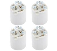 Alipis Portalámparas de Cerámica E26 Roscado Soporte Base para Bombilla Resistente a Alta Temperatura 4 Piezas Compatible para Lámparas de Techo Mesa y Pared Uso Doméstico y