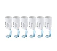 Alipis Portalámparas E14 Rosca para Lámparas de Vela Base Metálica Blanca de 70 MM Kit de 6 Piezas para Bricolaje Adaptador Resistente al Calor para Uso Interior y Exterior