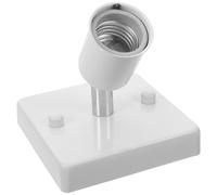 Alipis Portalámparas E27 de Cerámica Resistente al Calor Base de Casquillo Rosca Giratoria 180 Grados Zócalo Blanco Cuadrado para Iluminación Doméstica y Comercial