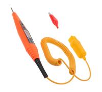 Alipis Probador de Voltaje Digital para Coche con Pantalla LCD Sonda Metálica y Cable Extensible de Detector de Cortocircuitos Automotriz y Comprobador de Circuitos para Diagnóstico