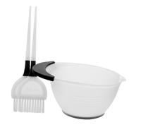 Alipis Profesional para Teñir Cabello con Bol Blanco y Pinceles Resistentes Kit para Aplicación Uniforme y Fácil Limpieza Herramienta para Salones y Uso Personal Color Color Aleatorio