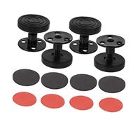 Alipis Protector De Pared De Cama Ajustable 4pcs Negro Gran Tamaño 47-64mm Tope De Cabecero Estabilizador De Cabecera Fijador De Cama