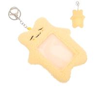Alipis Protector de Tarjetas de Felpa Amarilla Fácil de Usar y Resistente para Game Cards y Postcards, Llavero Porta Tarjetas Portátil Adecuado para Staff y Doctores