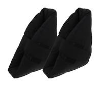 Alipis Protector Elástico para Talones Negro 1 Par, Cojín Cómodo para Talón y Tobillo, Almohadilla Antiescaras Lavable para Hospital y Uso Doméstico, Plantillas Antirozaduras