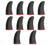 Alipis Protectores de Dedos Antisudor Negros Fibra de Plata para Mejorar la Coordinación en Juegos Móviles, Paquete de 10 Piezas para Experiencia de Juego Óptima