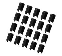 Alipis Protectores de Pies de Silla en Forma de U de Plástico Negro, Tapas Metálicas para Patas de Sillas Plegables, 20 Piezas Agarre Mejorado para Uso en Casa y Gimnasio