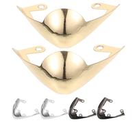 Alipis Protectores de Talón para Zapatos de Tacón Alto Metálicos, Tapas para Punta de Zapato 1.9cm X 5.3cm, Resistentes al Desgaste, Set de 3 Pares en Oro, Plata y Gris para Reparación