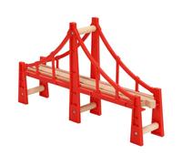Alipis Puente de Tren Rojo de Plástico Compatible Juguetes de Ferrocarril, Accesorio para Vías de Tren Adecuado para Temporada Navideña y Niños