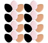Alipis Puff de Maquillaje Reutilizable de Poliuretano Hidrofílico con Forma de Triángulo y Gota, 30 Piezas con Caja de Almacenaje Compacto para Retoques de Viaje