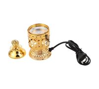 Alipis Quemador de Incienso Eléctrico Aromático de Hierro Dorado para Meditación y Fiestas, Difusor de Fragancias Exóticas para Hogar y Eventos Espirituales