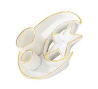 Alipis Quemador Diseño de Hierba Aromática Multi-Funcional de Cerámica de Incienso Blanco y Soporte para Varillas de Té Elegante y Artístico para Decoración del Hogar