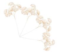 Alipis Ramas Artificiales de Ginkgo Dorado 4 Tallos Hojas Realistas para Decoración de Jarrones Arreglos de Flores y Fiestas de Bodas Plantas Decorativas para Hogar y Oficina