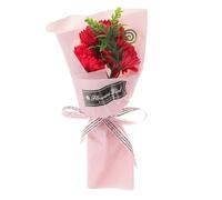 Alipis Ramo de claveles obsequios Personalizados presentes Personalizados Bouquet aromático Artificial Falso Ramo de Flores perfumadas de Ramo de Flores de jabón Flor de jabón Rojo