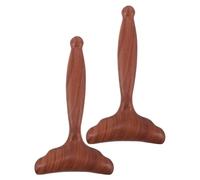 Alipis Raspador de Madera para Masaje Facial 2 Piezas, Forma de Abanico, Herramienta Gua Sha Natural para Cuidado Facial, Alivio de Fatiga Ocular y Mejor Absorción de Sueros