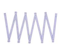 Alipis Regla Plegable de Plástico 2 Metros, Herramienta de Medición Precisa, Resistente Humedad, Brazos Bloqueables en Ángulos de 90°, Adecuado para Carpintería y Color Aleatorio