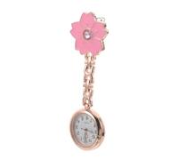 Alipis Reloj de Bolsillo Médico Analógico para Mujer con Diseño Compacto y Grabado de Floración de Cerezo, Cuarzo y Aleación de Zinc, Adecuado para Personal de Enfermería y Médicos