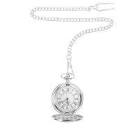 Alipis Reloj de Bolsillo Vintage para Hombre, Cuarzo, Aleación Plata | Grabado Escudo Floral, Estilo Clásico y Moderno, para Eventos Formales y Uso Diario