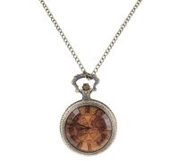 Alipis Reloj de Bolsillo Vintage Unisex Tapa Abatible Práctica y Cadena de Acero Inoxidable, Compacto y Ligero Adecuado para Uso Diario y Obsequio Especial