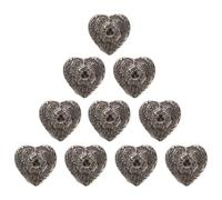 Alipis Remaches Decorativos de Aleación 10 Piezas 0.78 Pulgadas Diseño de Corazón para Mochilas de Cuero y Proyectos DIY